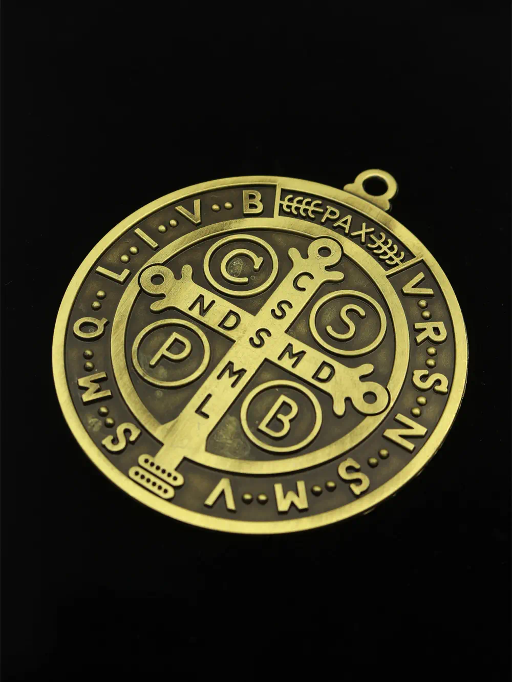 DIJE DE METAL SAN BENITO COLOR COBRE - Imagen 2