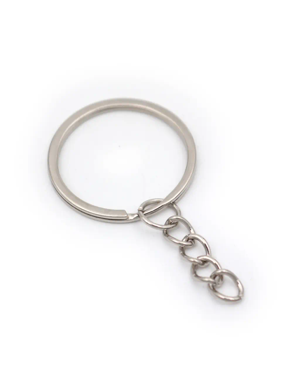 ARGOLLA PARA LLAVERO DE METAL PLANO , ARO FINO GRUESO