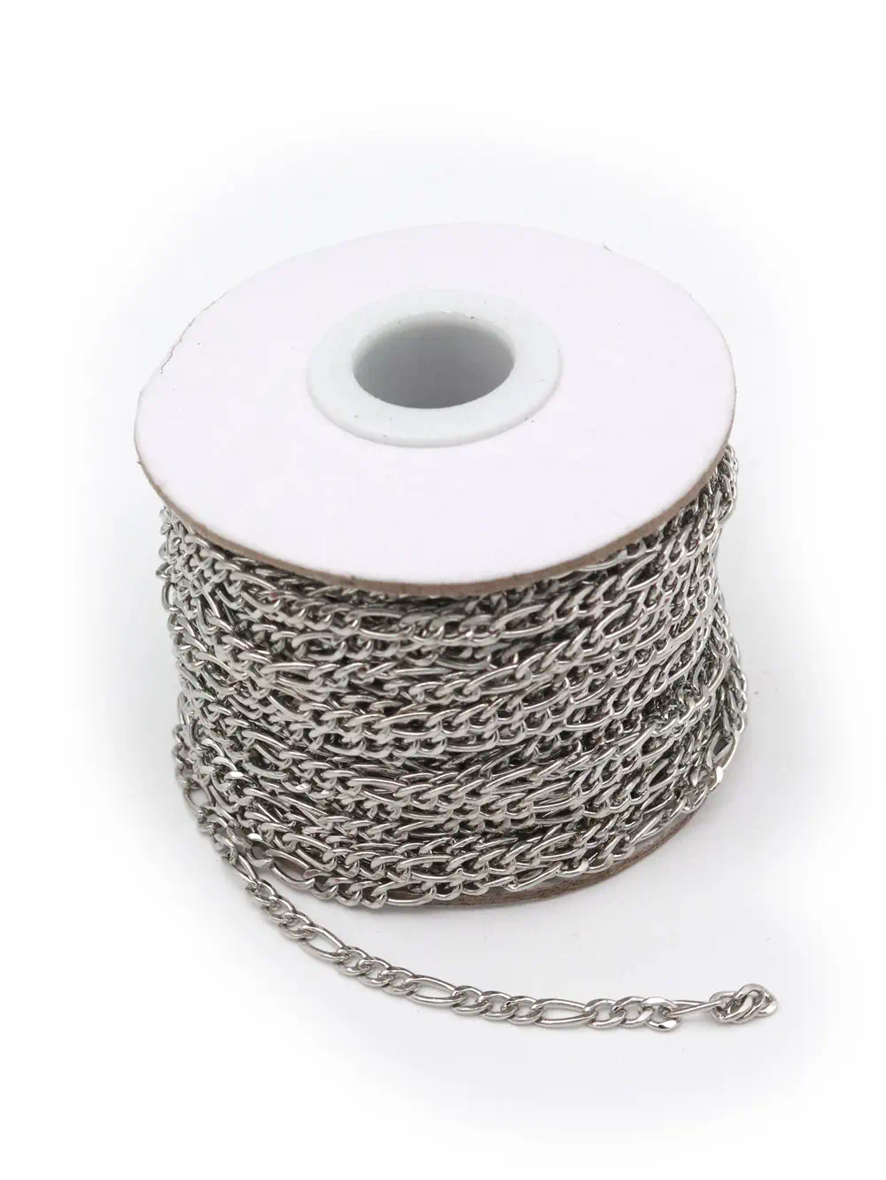 CADENA DE ACERO PARA COLLARES PLATEADA - Imagen 2