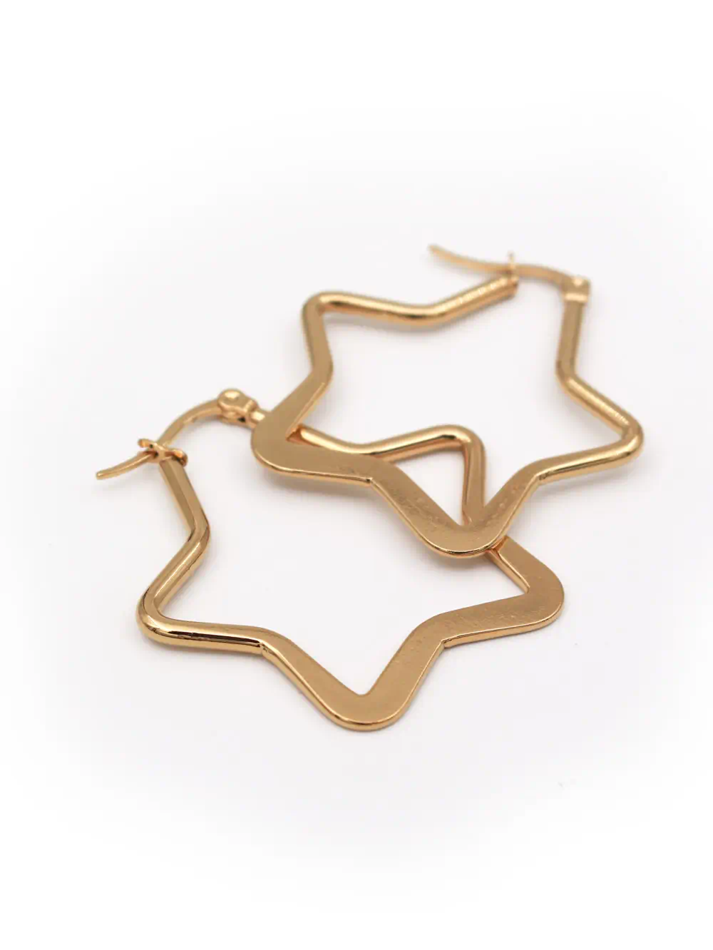 ARETE DE ACERO DORADO MODELO ARGOLLA ESTRELLA PLANO