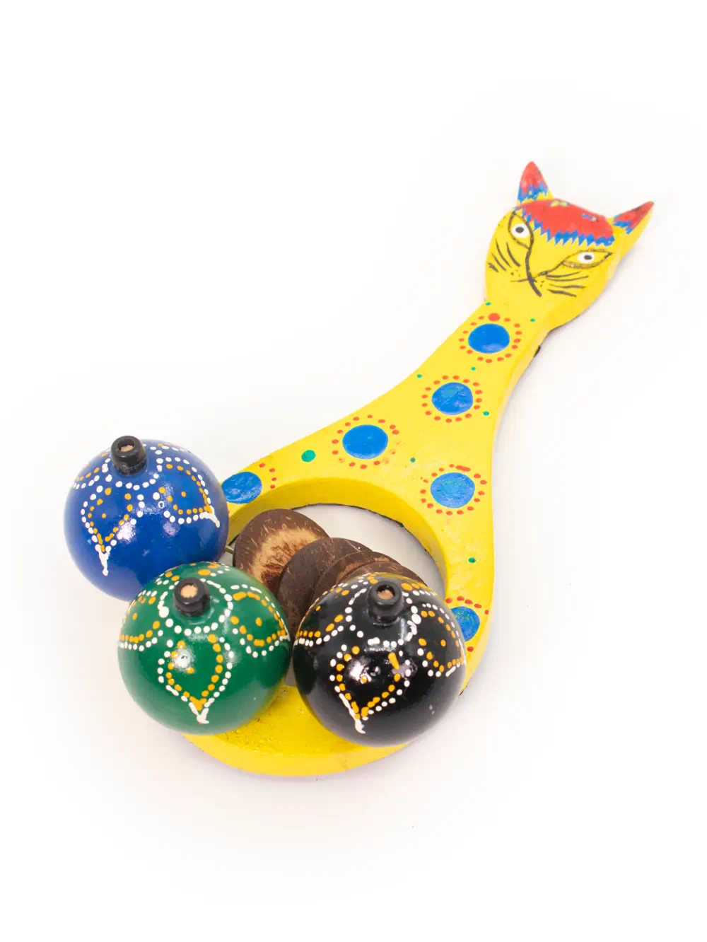 MARACAS ANIMALES PINTADO 3 BOLAS