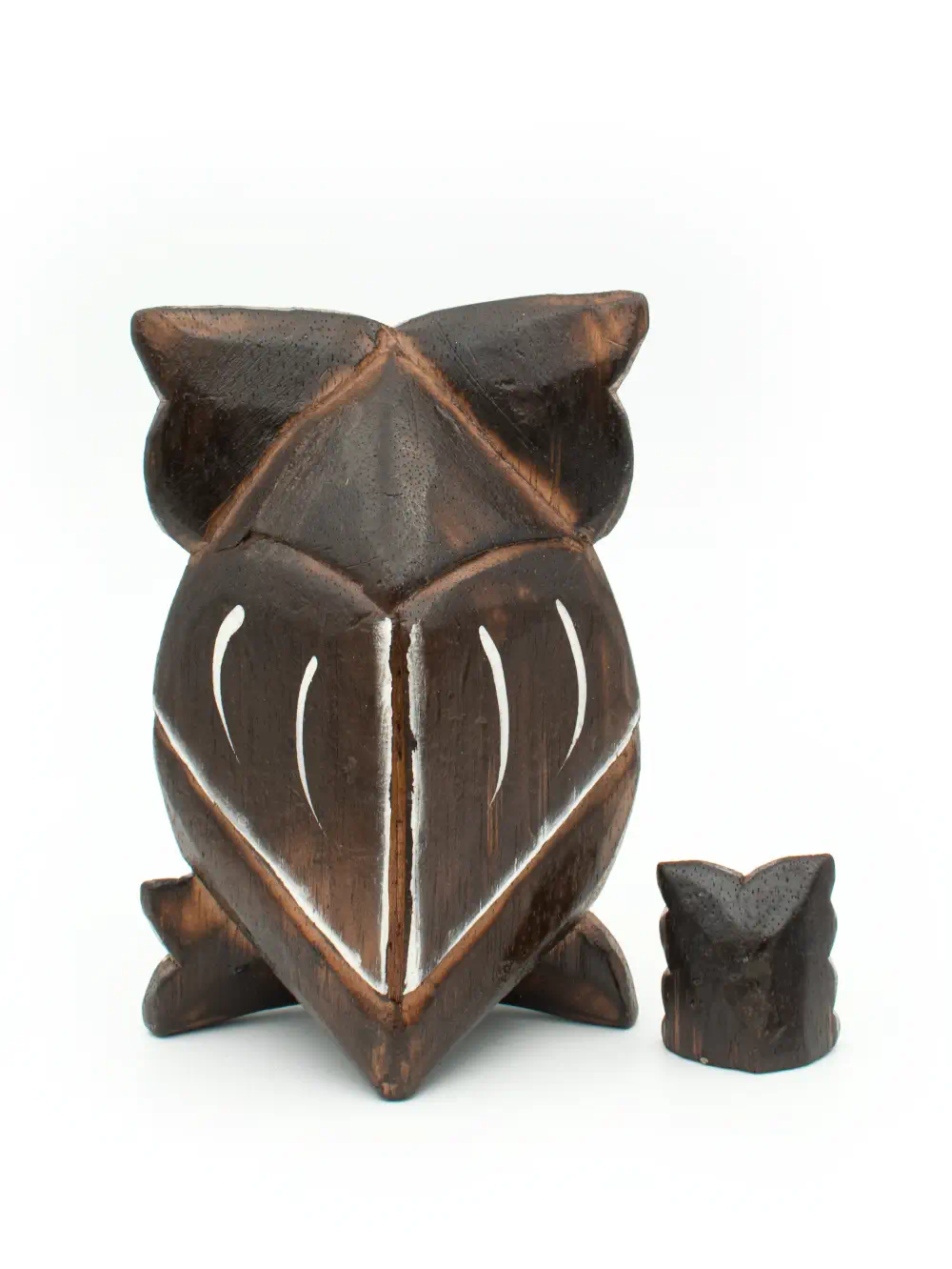 BÚHO CON BEBE DE MADERA - Imagen 3