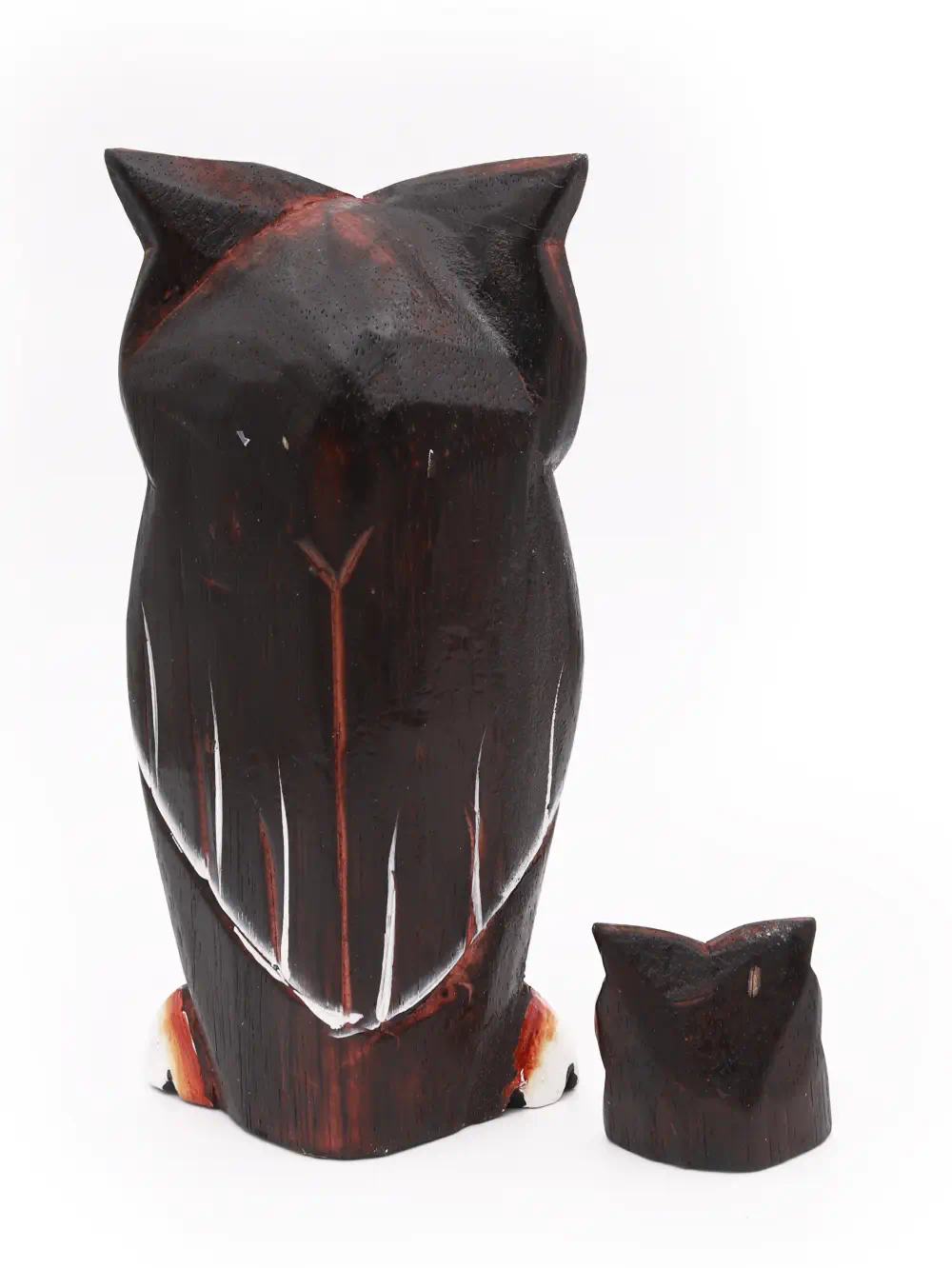 BÚHO CON BEBE DE MADERA - Imagen 3