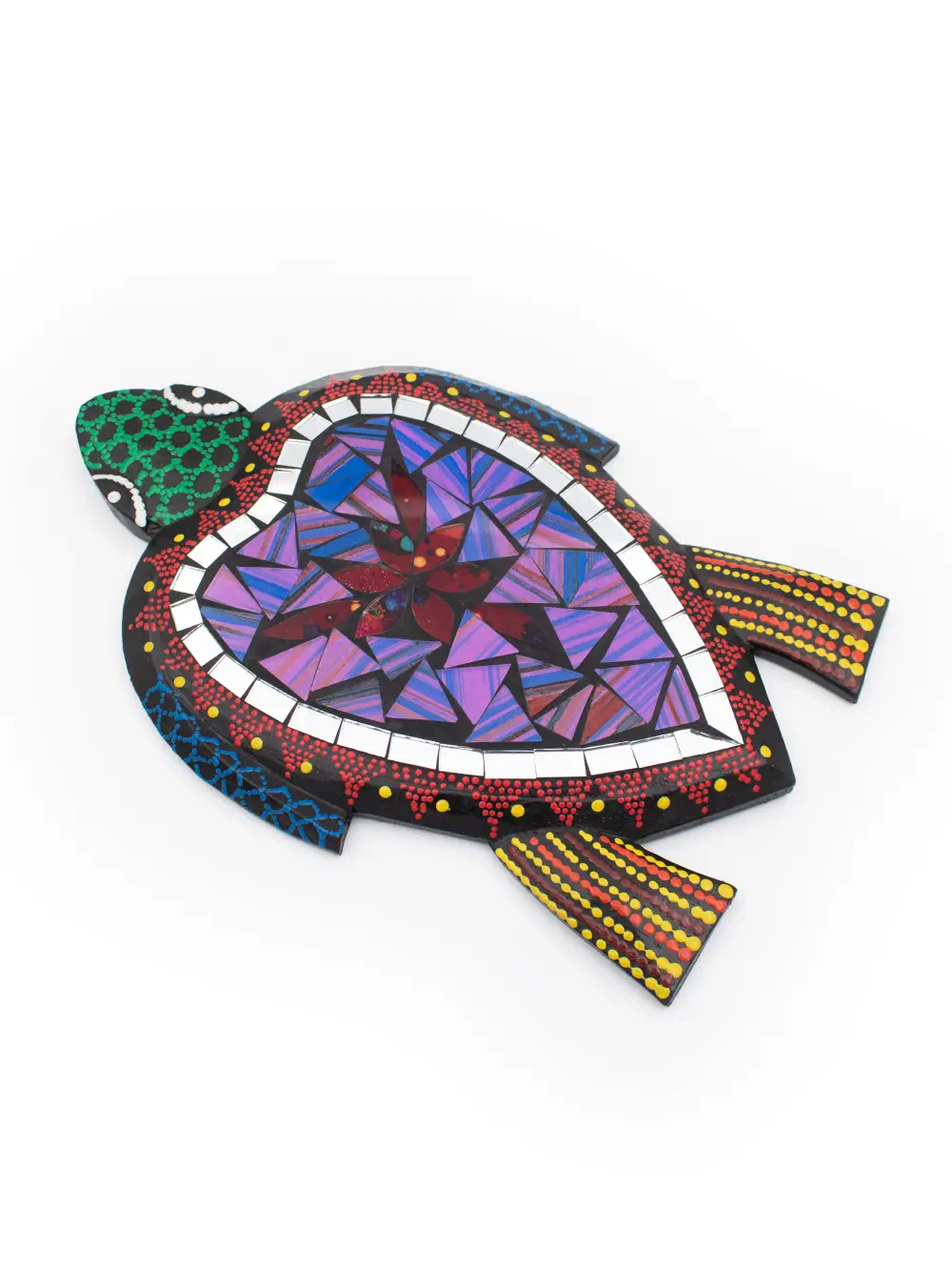 TORTUGA MOSAICO PINTADO PUNTILLISMO