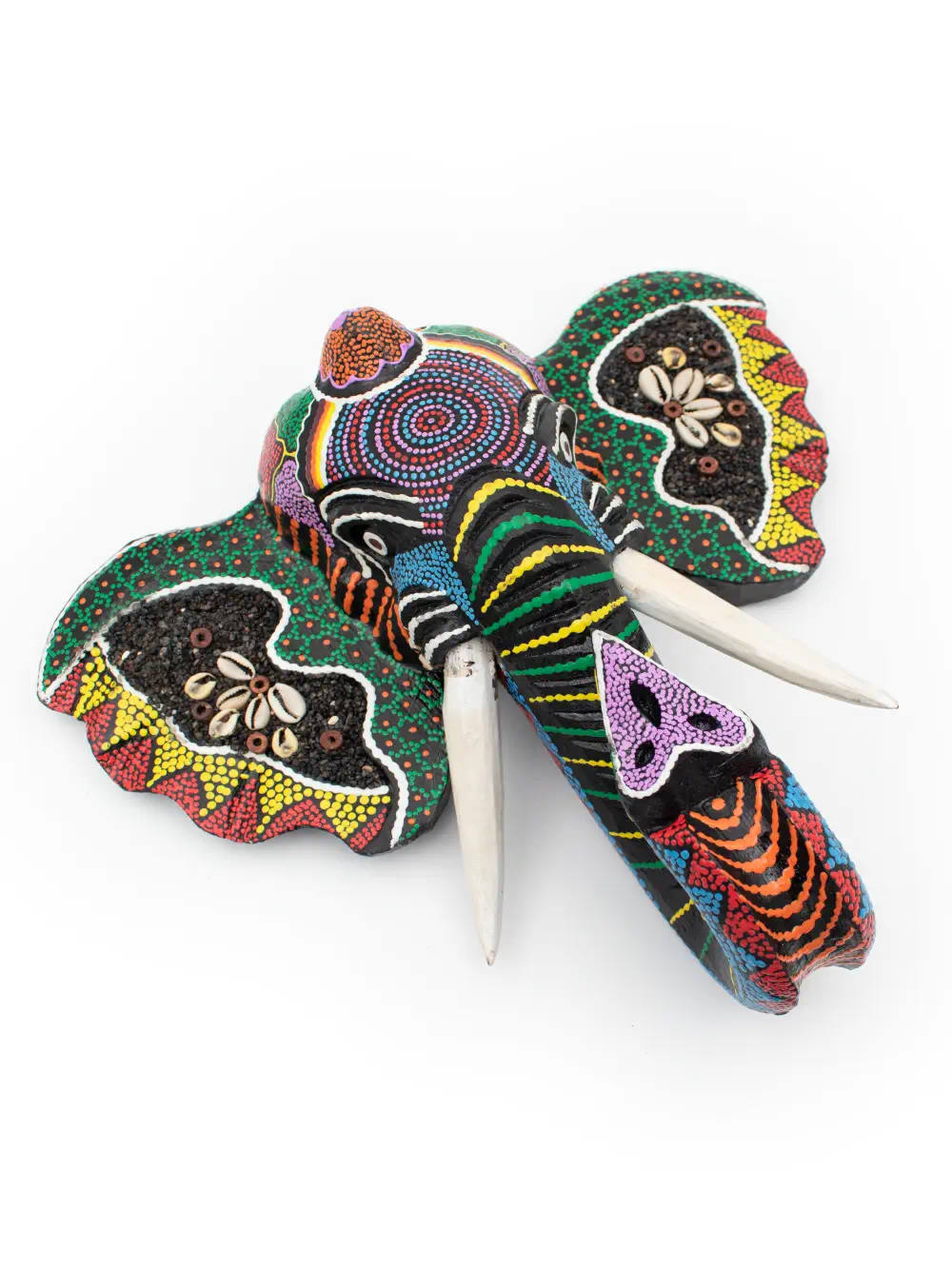 MÁSCARA DE ELEFANTE ARENA Y PUNTILLISMO - Imagen 2