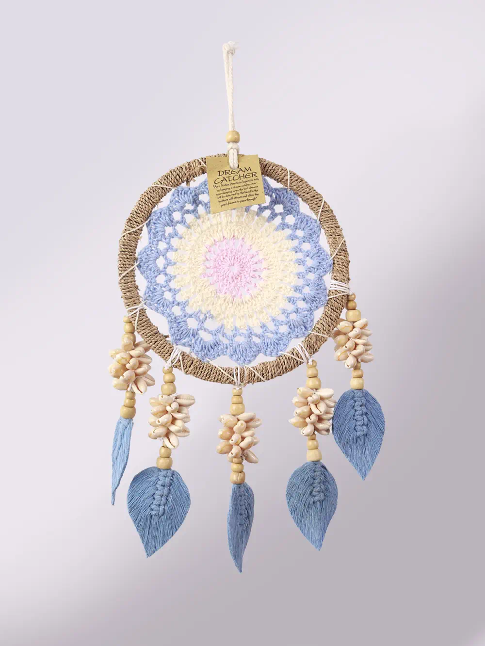 ATRAPASUEÑO BUZIOS CROCHET AZUL