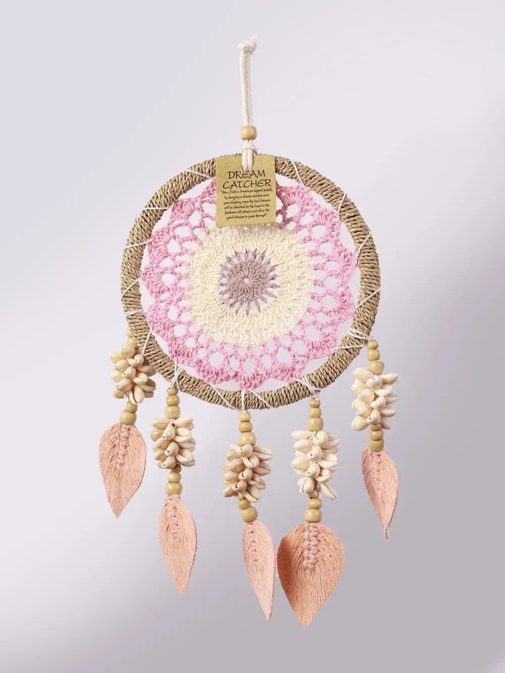 ATRAPASUEÑO BUZIOS CROCHET NARANJA