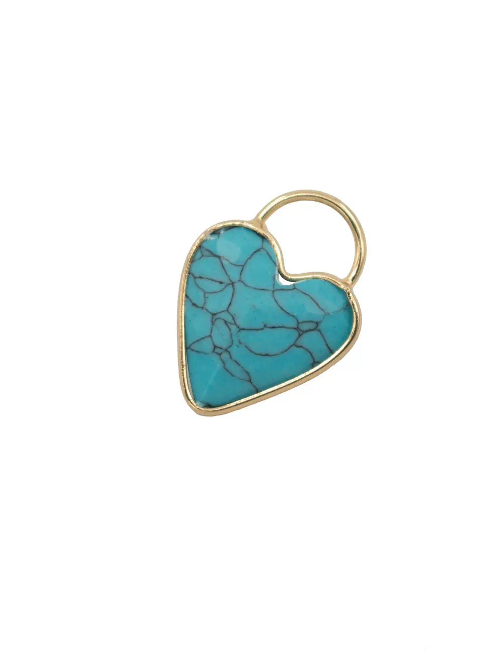 DIJE DE TURQUESA EN FORMA DE CORAZÓN