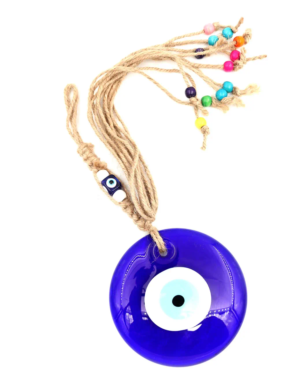 COLGANTE DE OJO TURCO Y CUENTAS DE COLORES