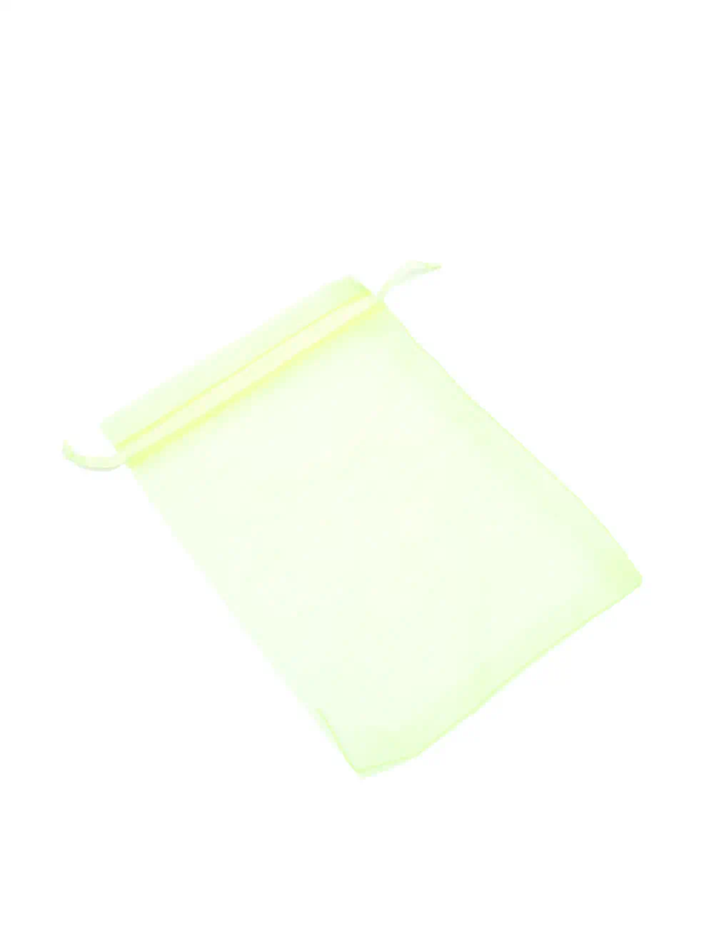 BOLSA DE ORGANZA COLOR VERDE FOSFORECENTE