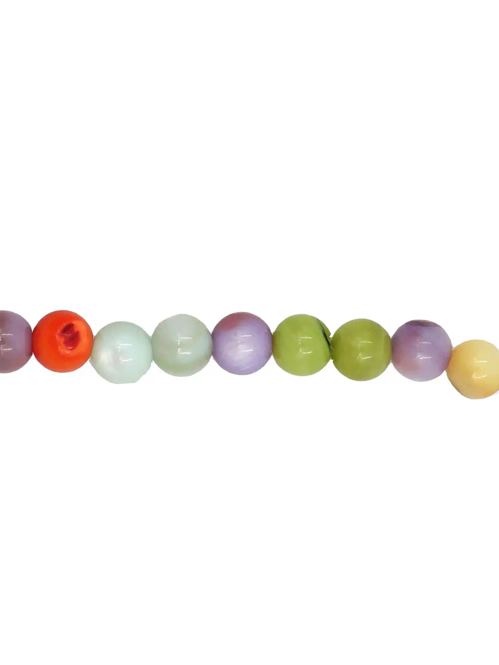 TIRA DE NACAR BOLITAS MULTICOLOR - Imagen 2