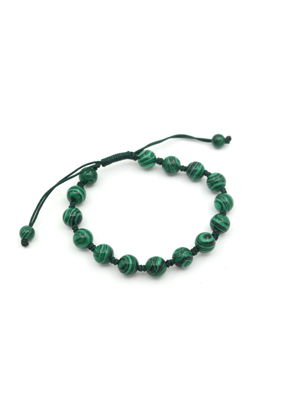 PULSERA DE HILO CON PIEDRA MALAQUITA