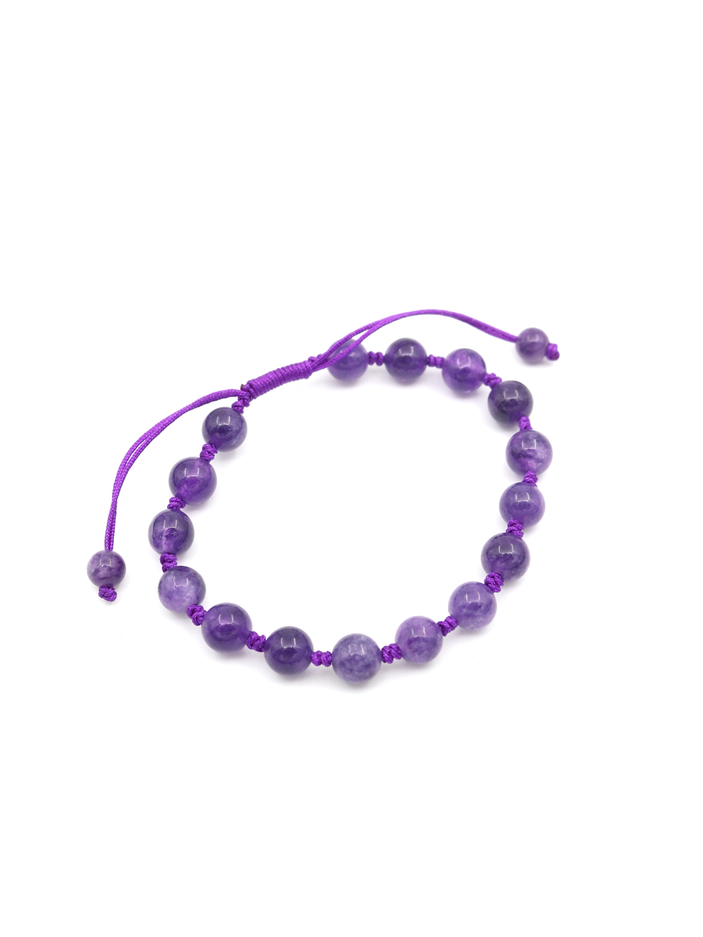 PULSERA DE HILO CON PIEDRA AMATISTA