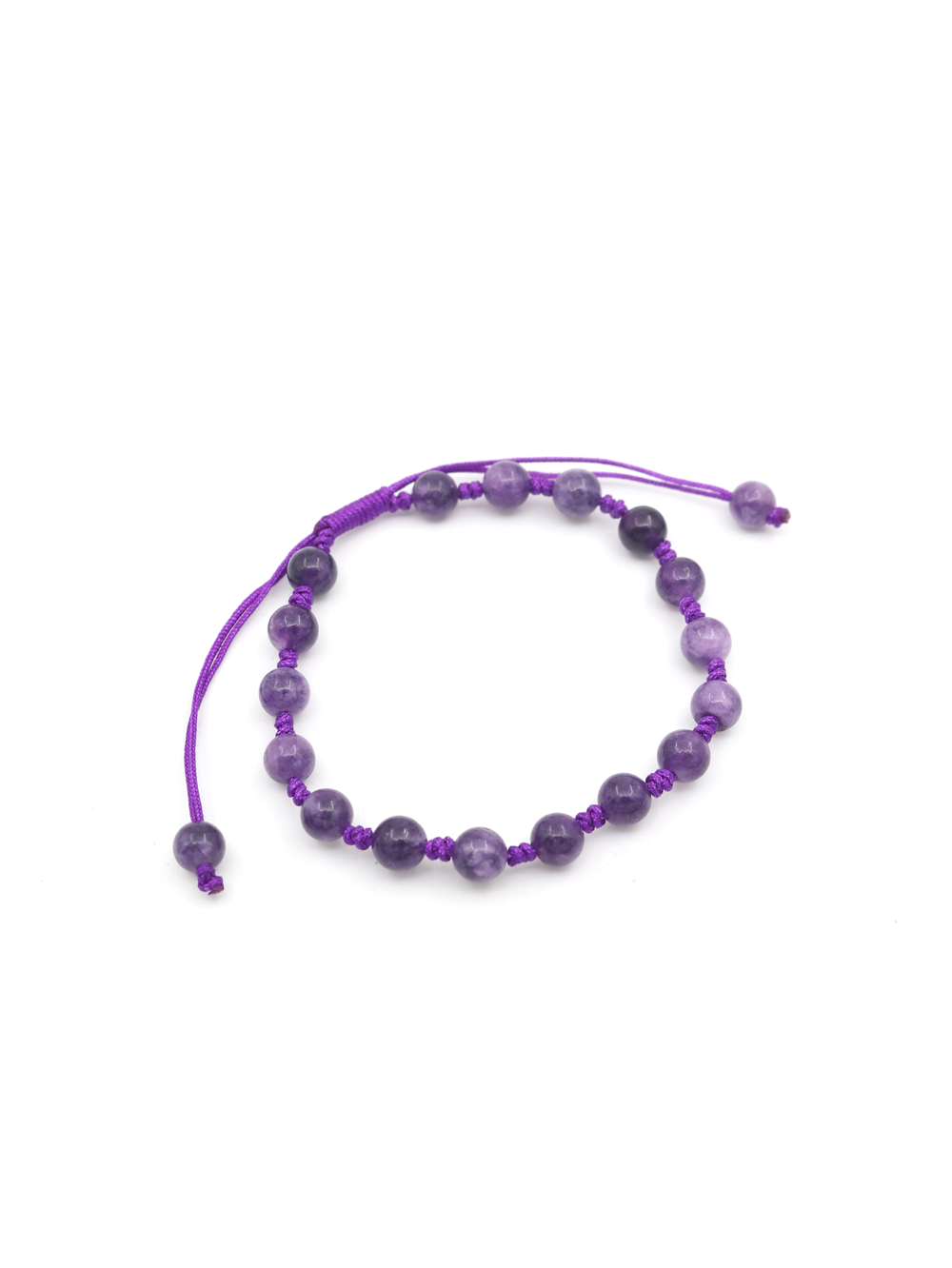 PULSERA DE HILO CON PIEDRA AMATISTA