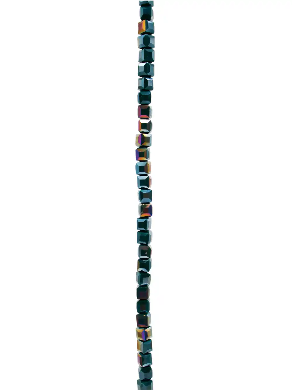 TIRA DE MURANO CUBO VERDE OSCURO TORNASOLADO