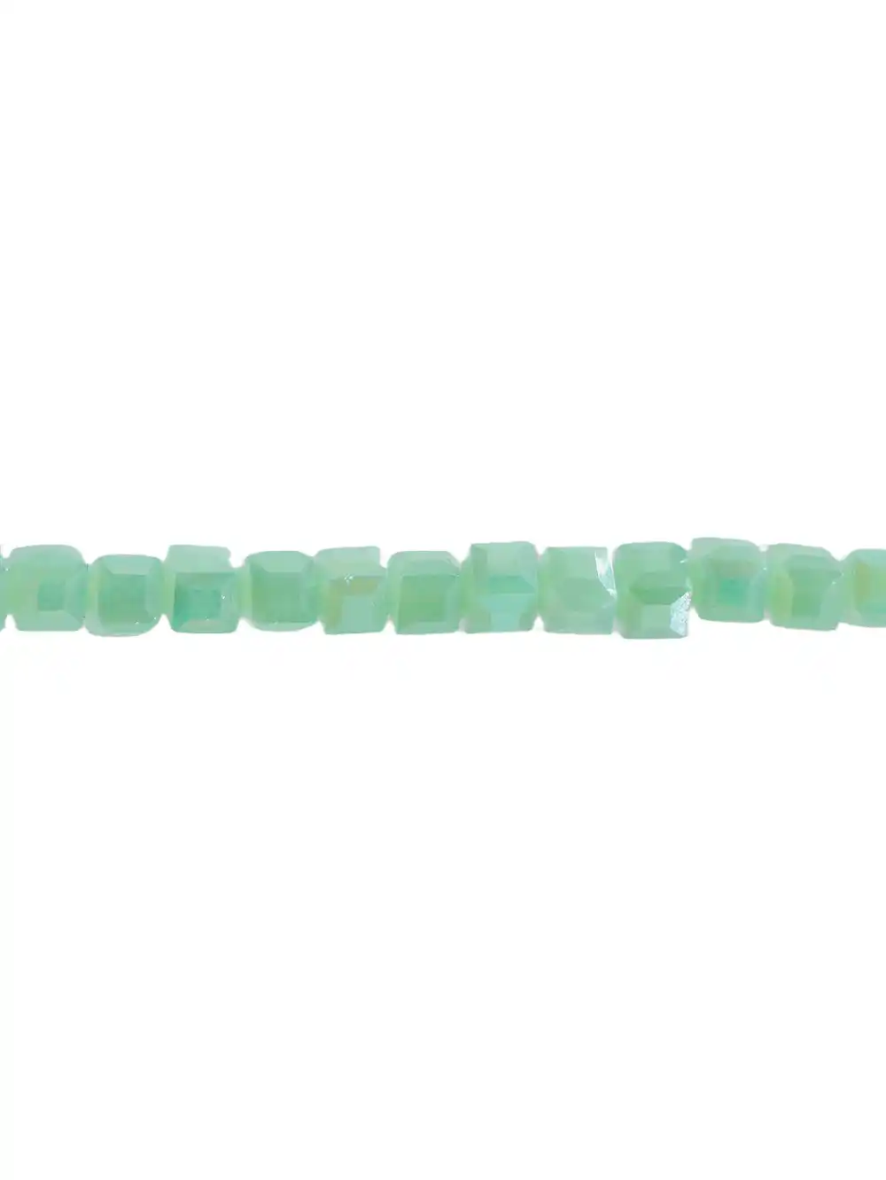 TIRA DE MURANO CUBO VERDE TRANSPARENTE - Imagen 2